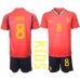 Spanien Koke #8 Replika Babykläder Hemma matchkläder barn VM 2022 Korta ärmar (+ Korta byxor)